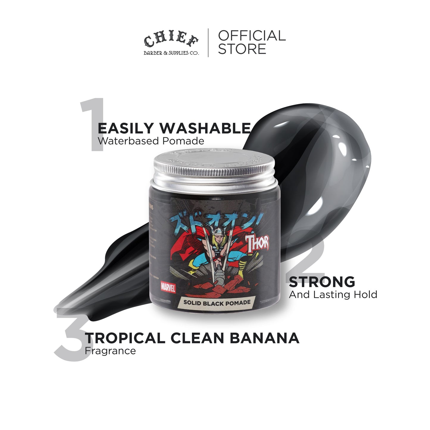 [MARVEL Limited Edition] CHIEF Solid Black 4,2oz | 120gr